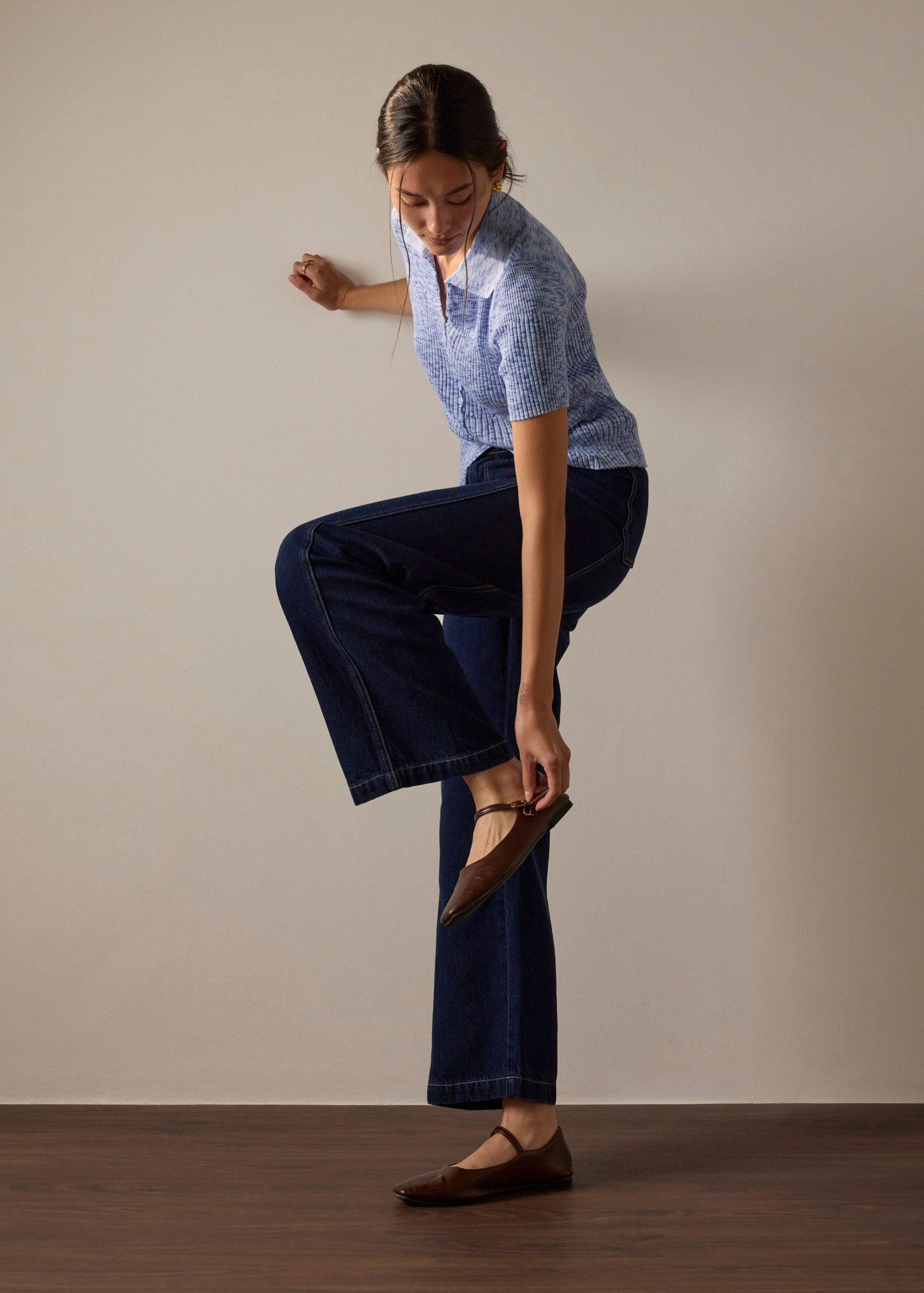 Duo Tone Knit Fitted Top - Image 8