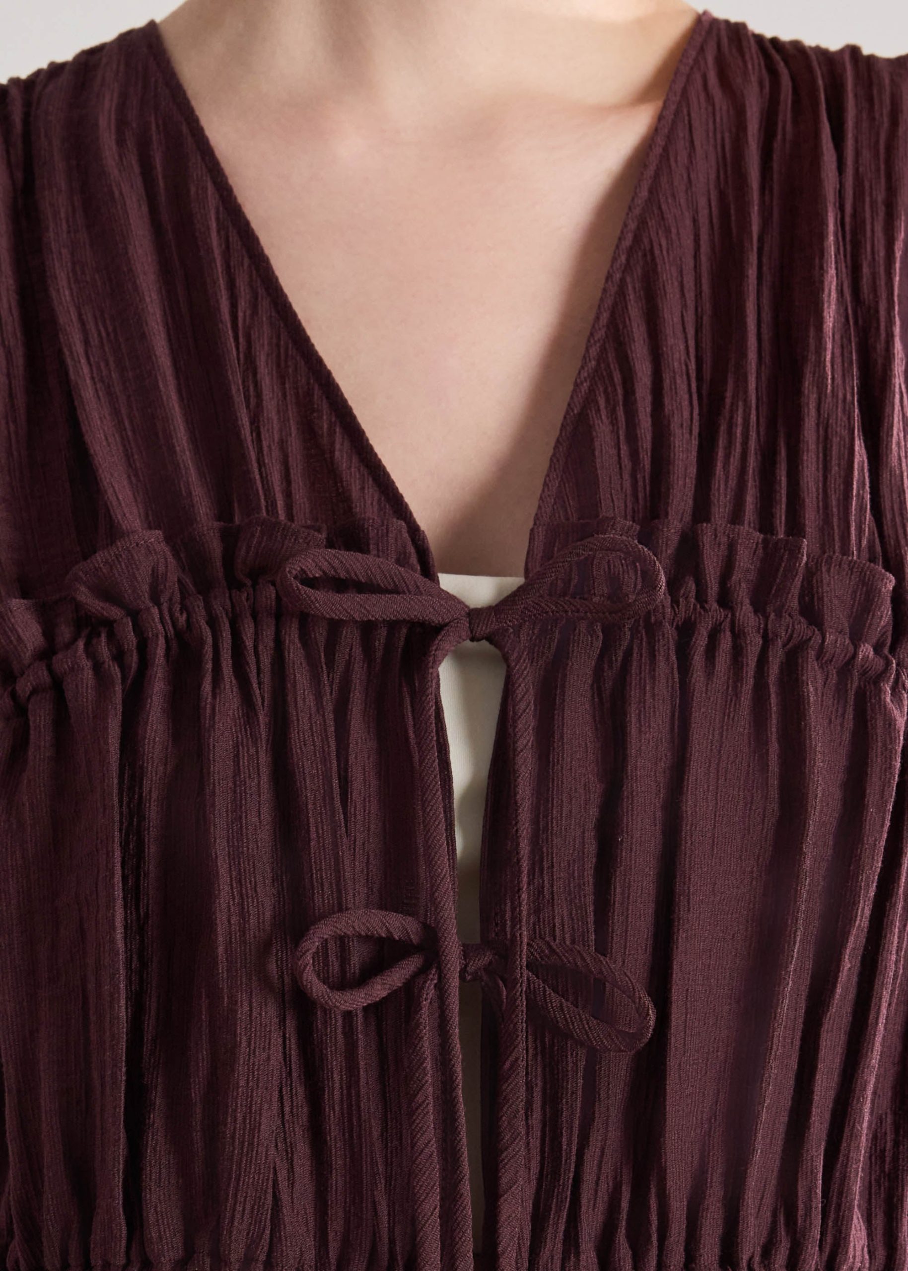 Lyocell Ribbon Tie Top - Image 12