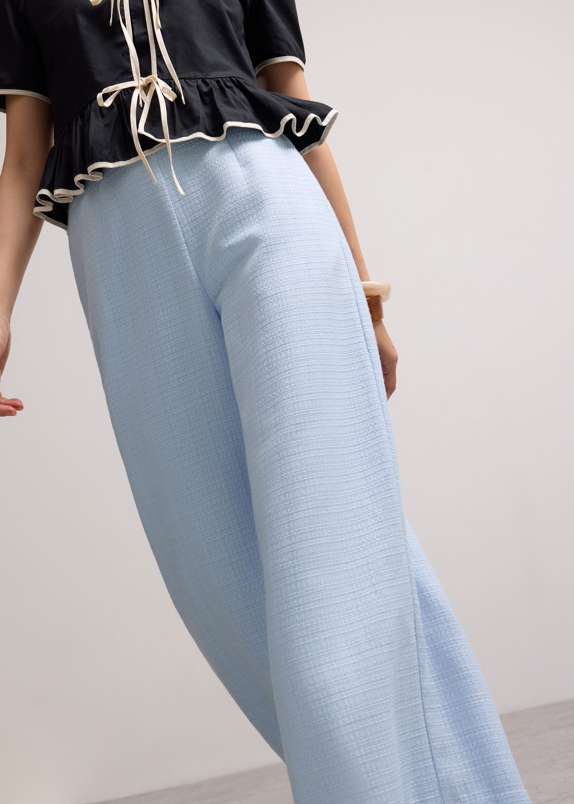 Lia Tweed High Waist Wide Leg Culottes - Image 9