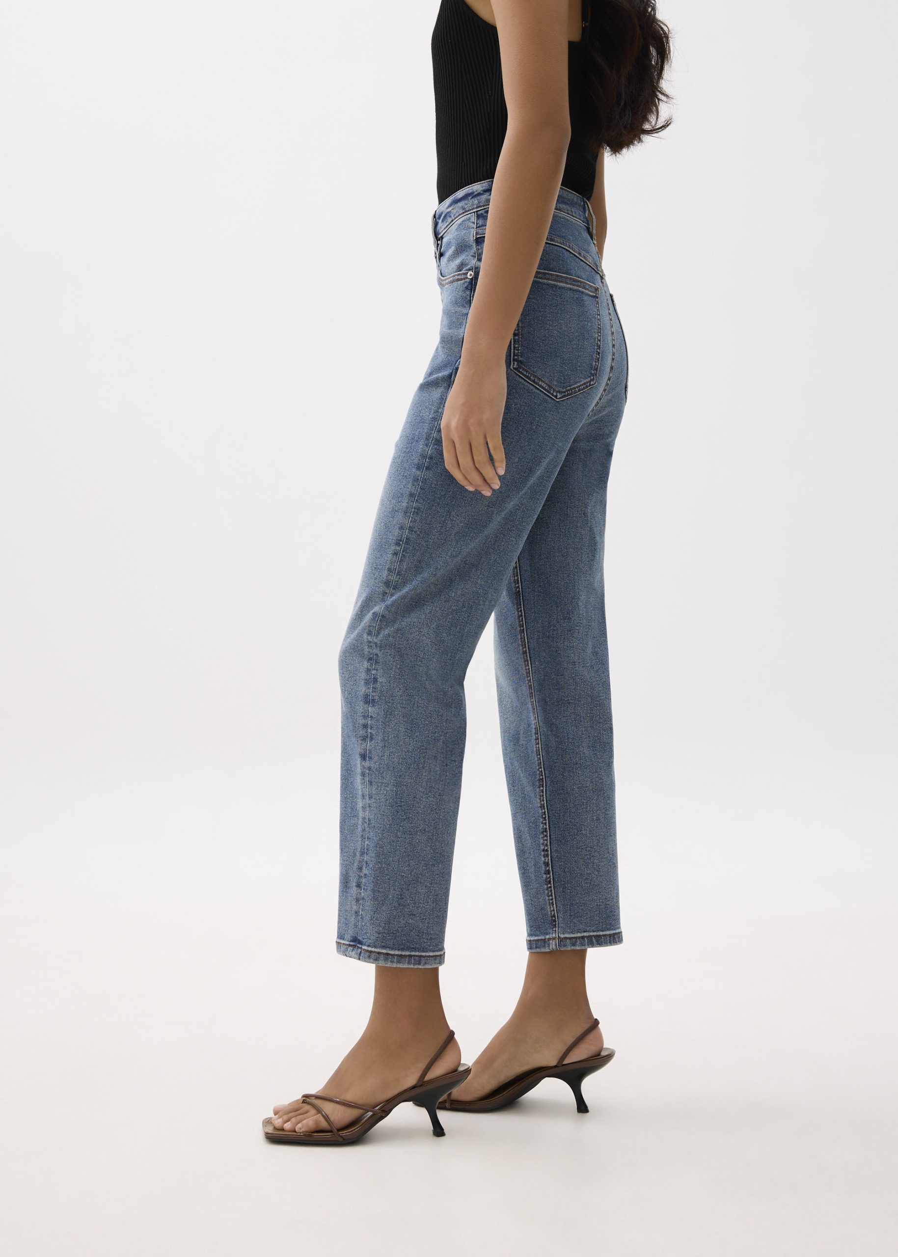 Denim Ankle Length Straight Leg Jeans - Image 11