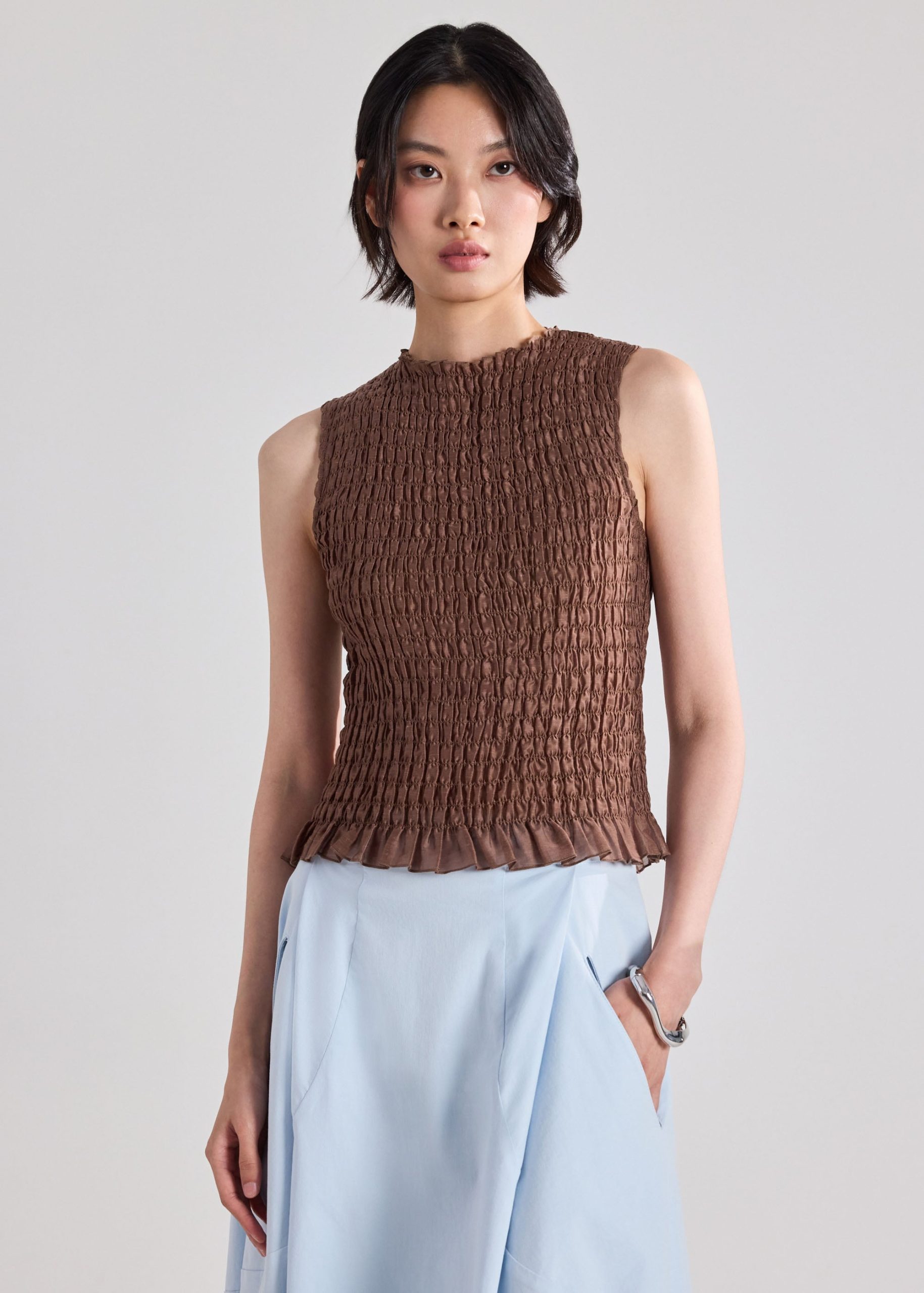 Lyocell Smocked Top - Image 9