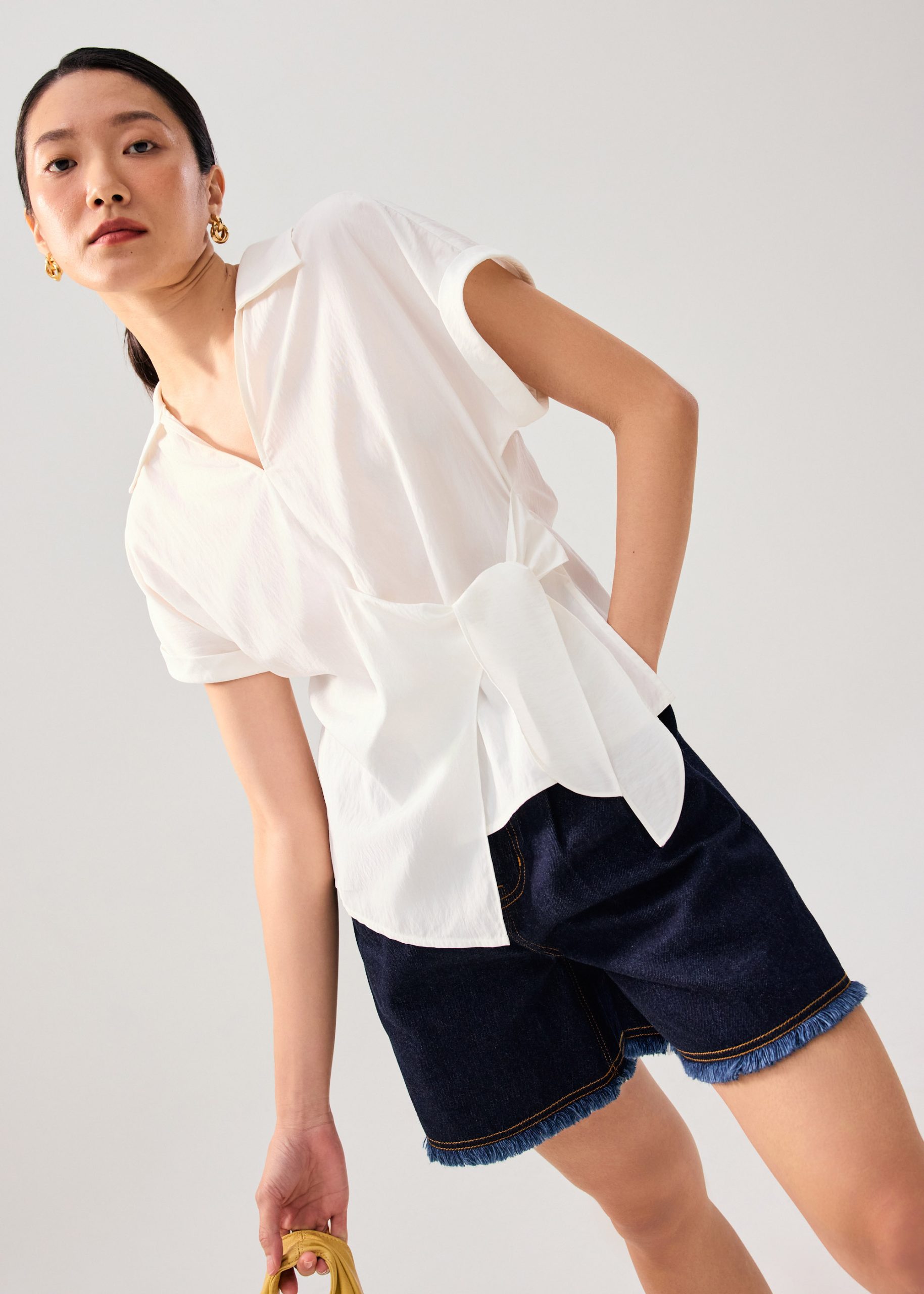 Kairi Front Wrap Collared Shirt - Image 4