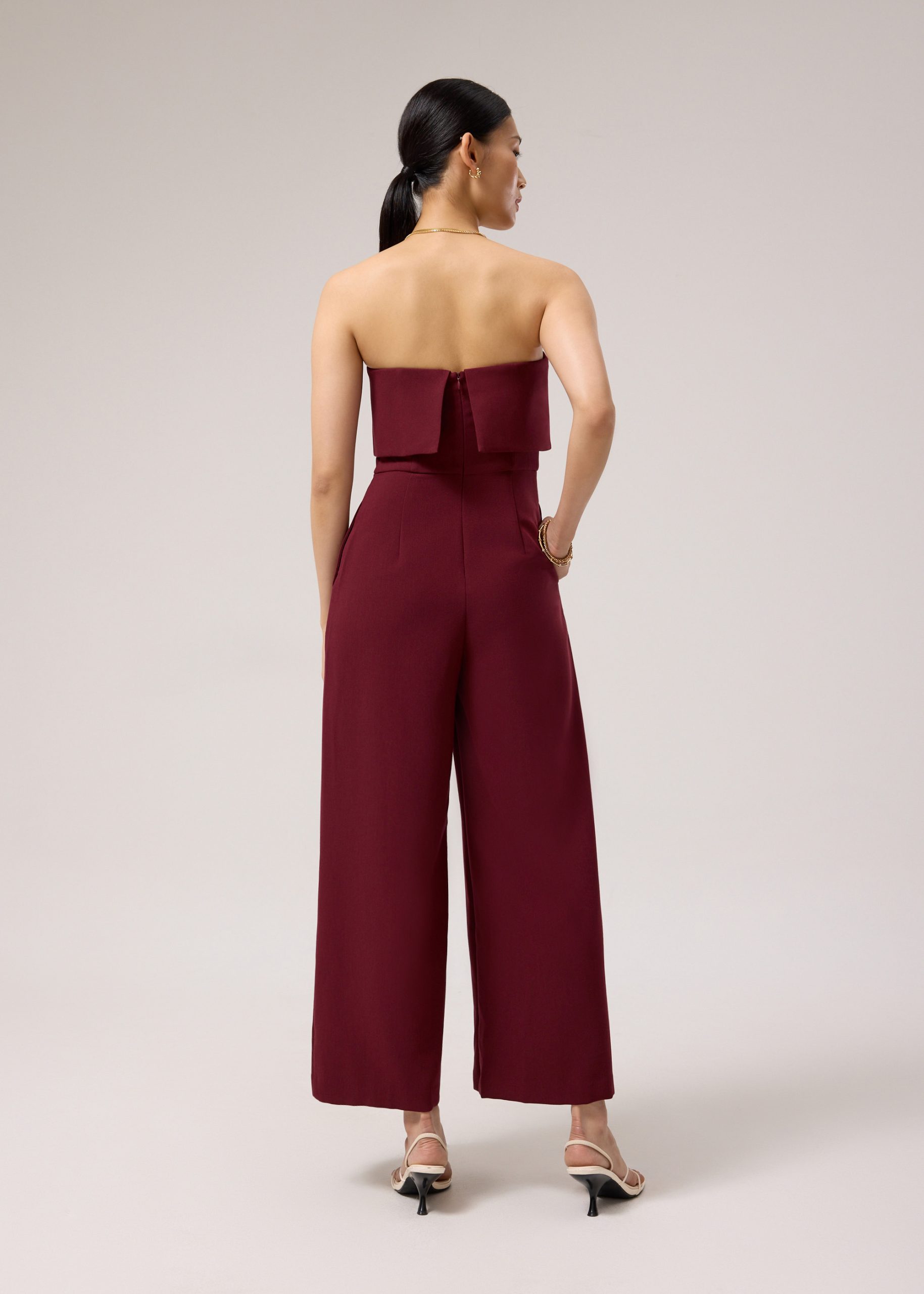 Ponte Tube High Rise Wide Leg Jumpsuit - Image 19