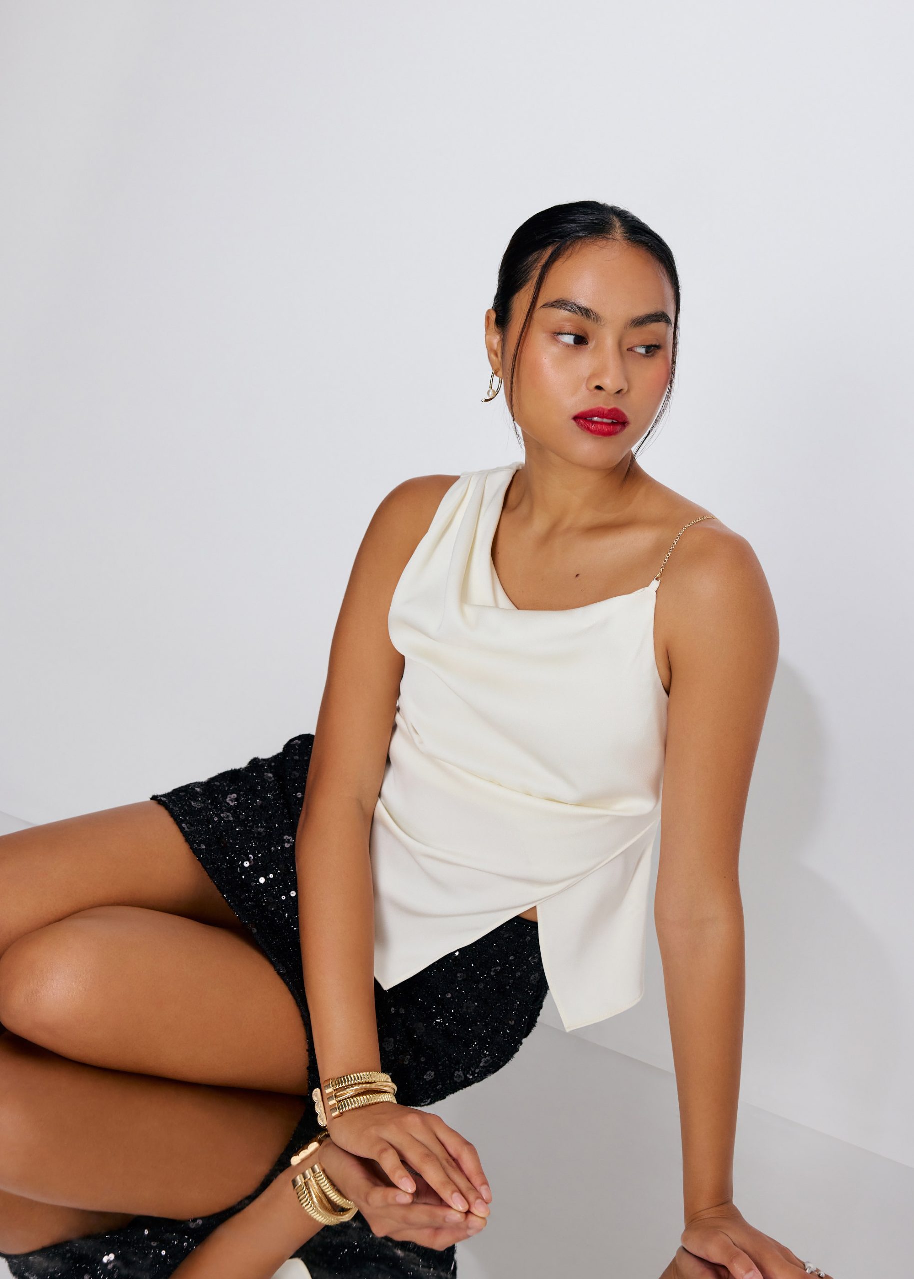 Asymmetric Satin Top - Image 7