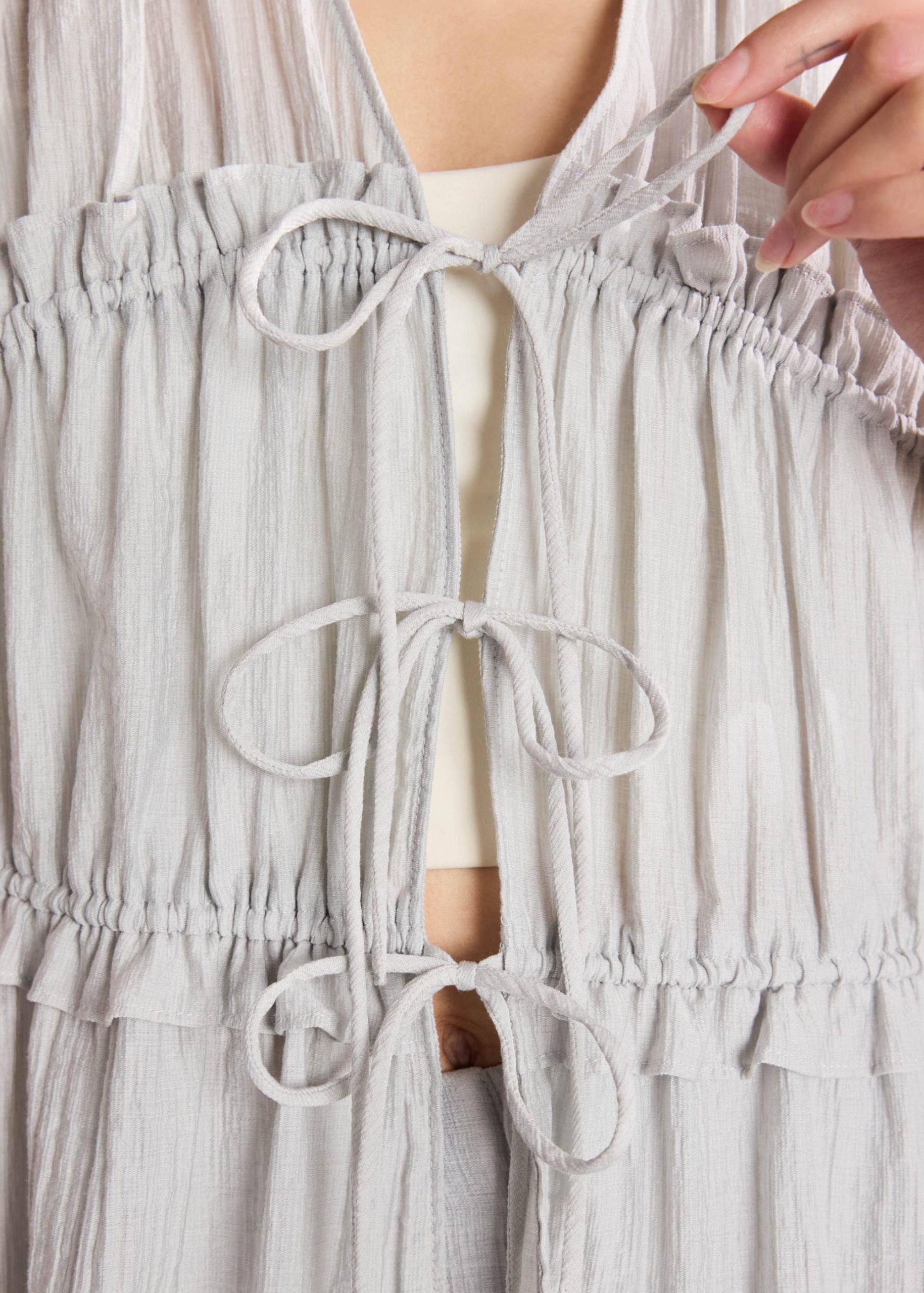 Lyocell Ribbon Tie Top - Image 6