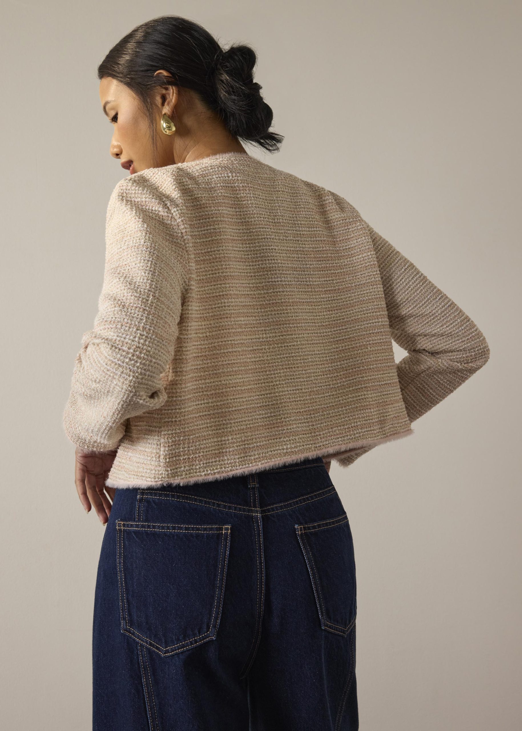 Sae RuchedReady® Stretch Tweed Boxy Jacket - Image 11