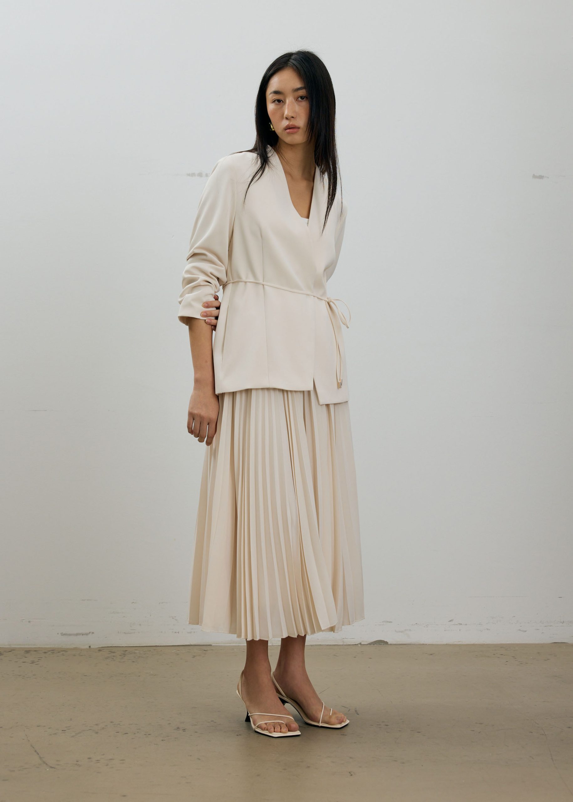 RuchedReady® Moira Belted Collarless Blazer - Image 15