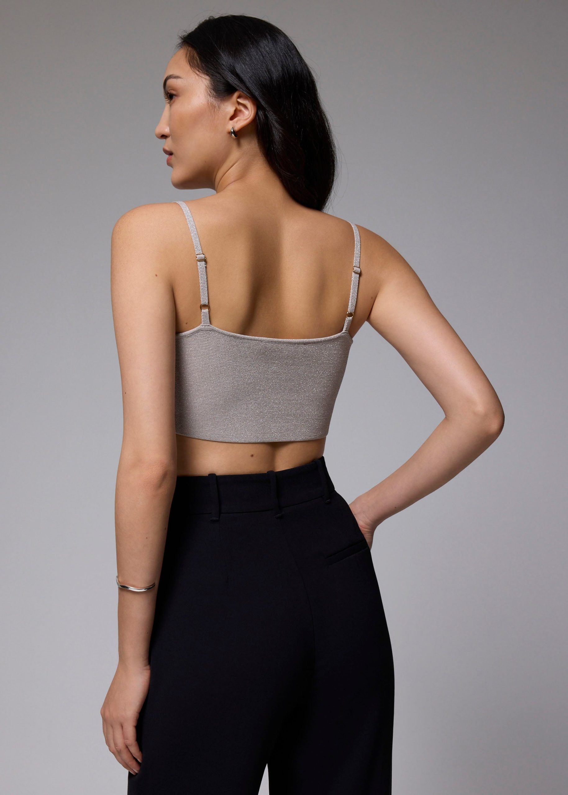 Fitted Crop Knit Camisole Top - Image 17