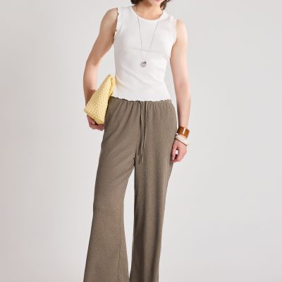 Crinkled Jersey Pants