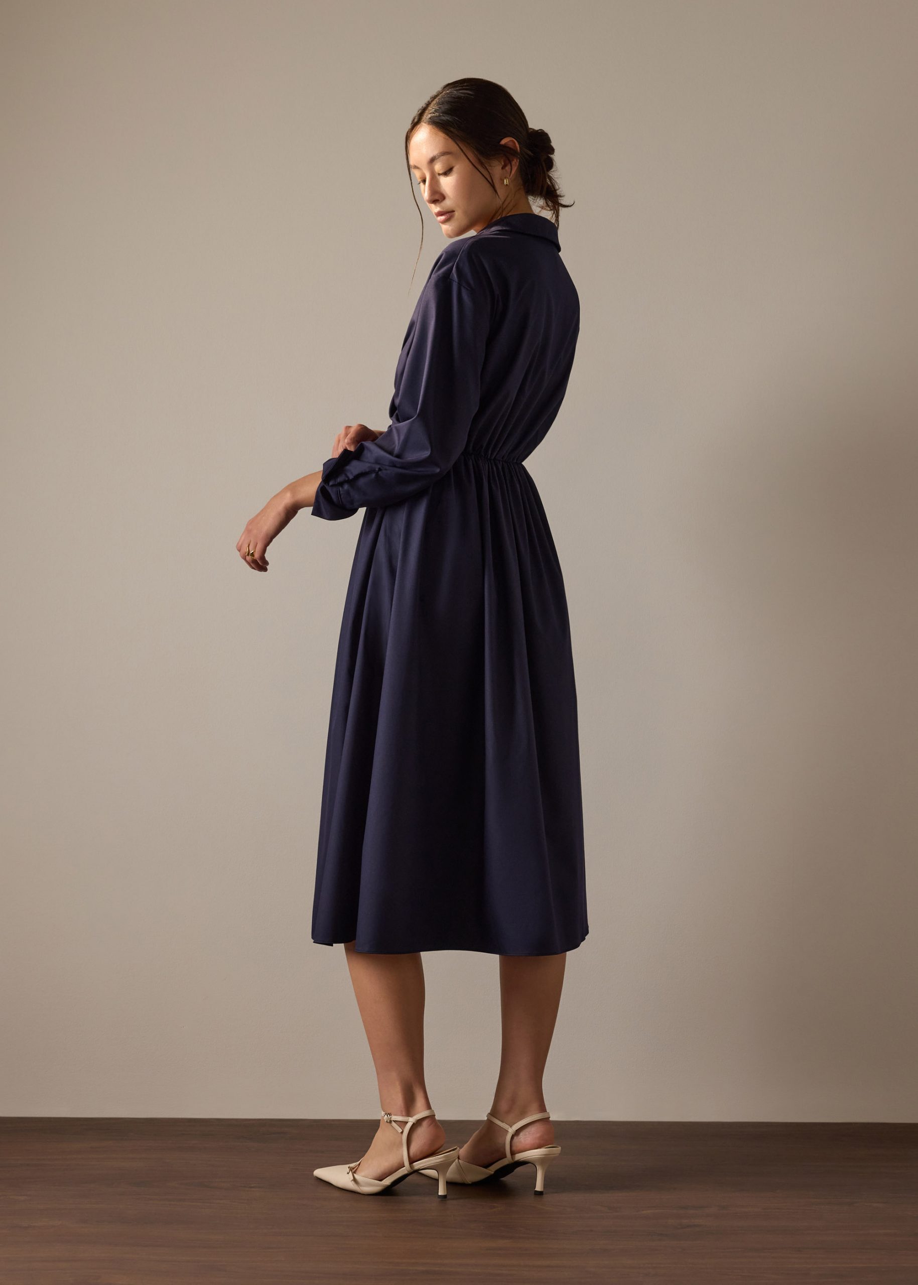 Rama RuchedReady® Poplin Fit & Flare Dress - Image 9
